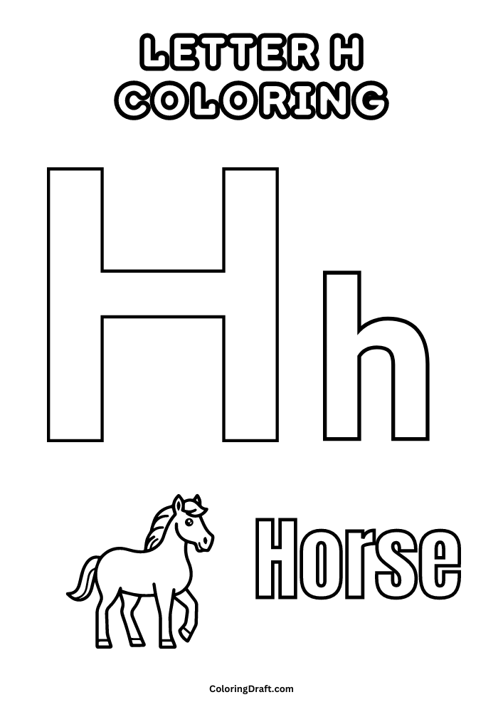 Letter H Coloring Pages Letter H Coloring Pages