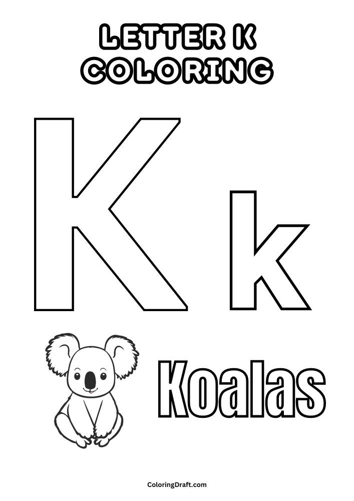 Letter K Coloring Pages Letter K Coloring Pages