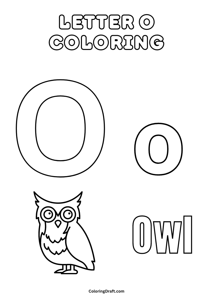 Letter O Coloring Pages