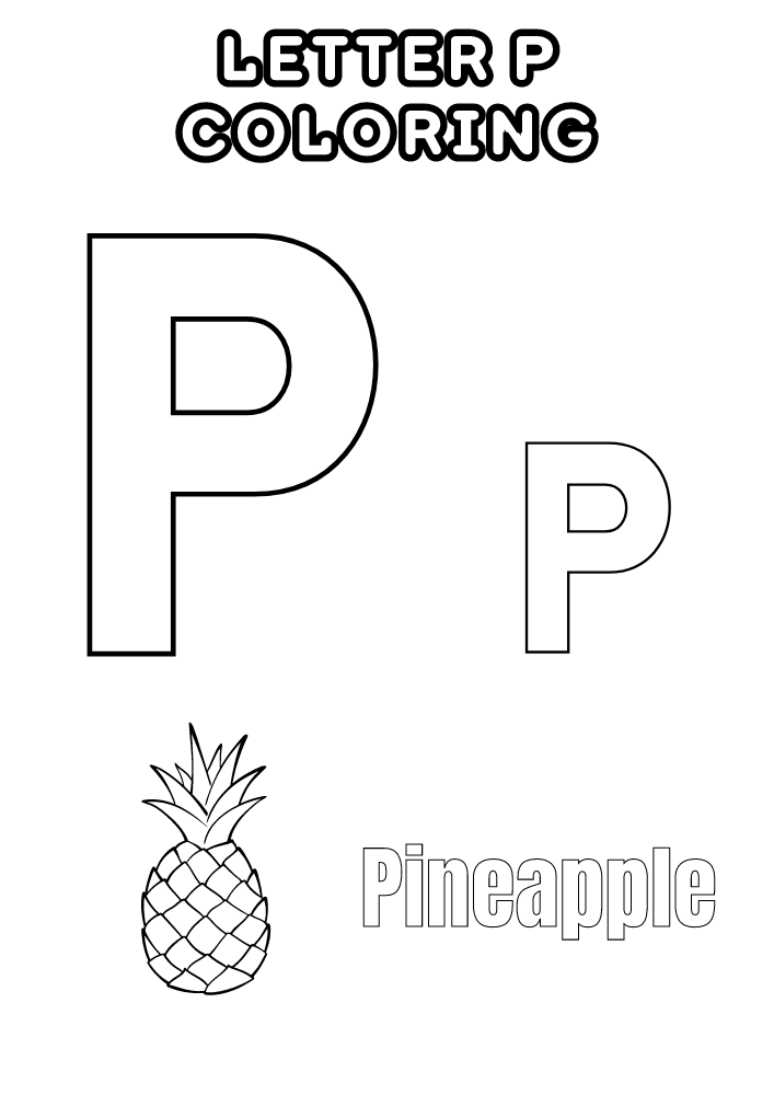 Letter P Coloring Pages Letter P Coloring Pages