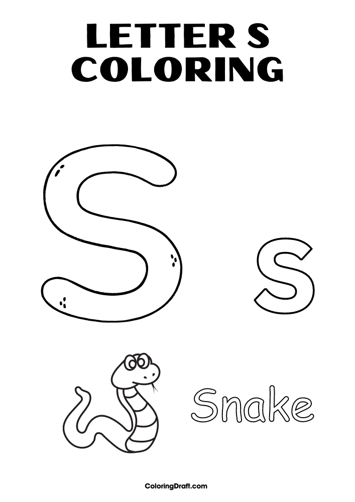 Letter S Coloring Pages Letter S Coloring Pages