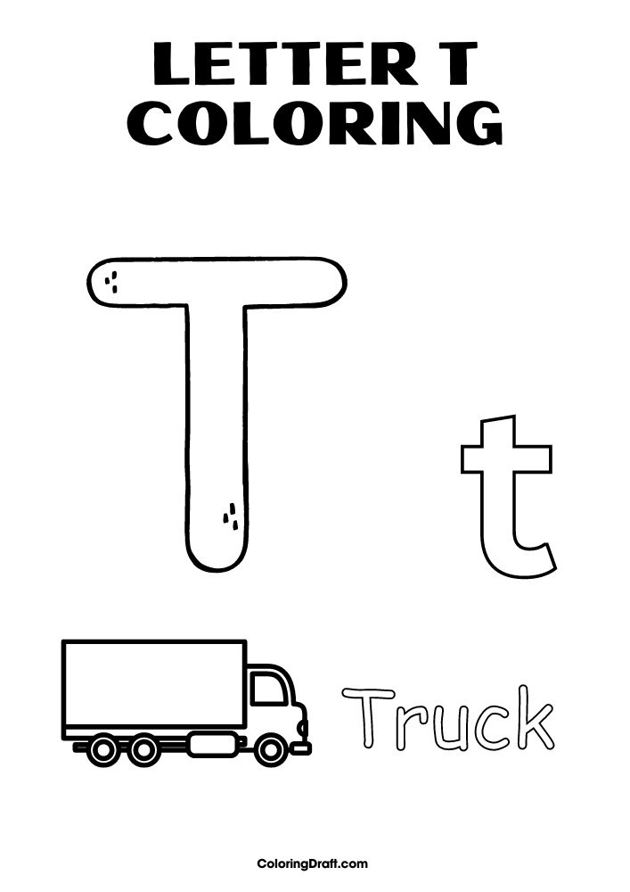 Letter T Coloring Pages Letter T Coloring Pages