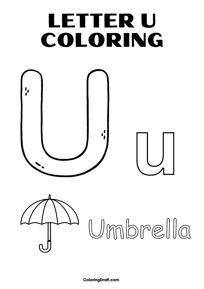 Letter U Coloring Pages Letter U Coloring Pages