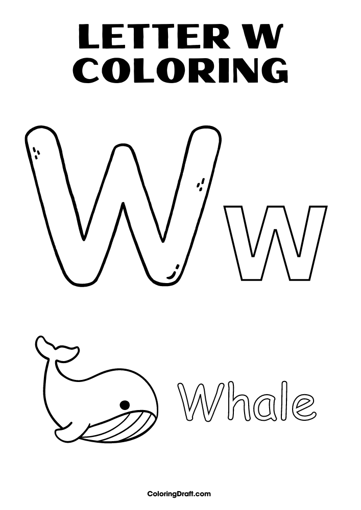 Letter W Coloring Pages