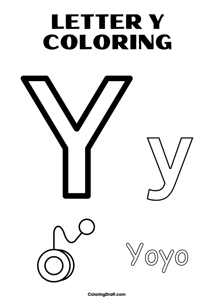Letter Y Coloring Pages Letter Y Coloring Pages