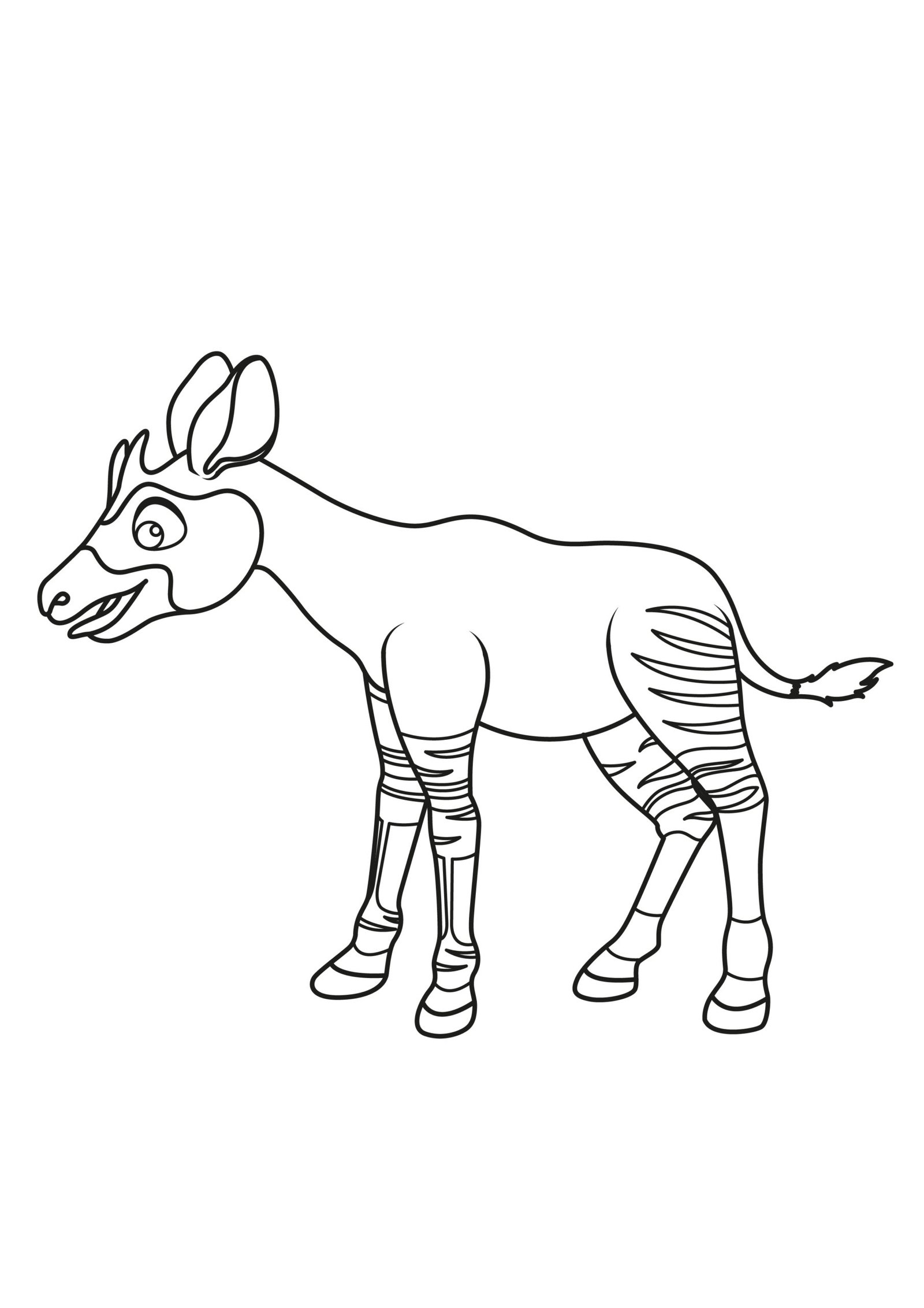 Okapi Coloring Pages Okapi Coloring Pages