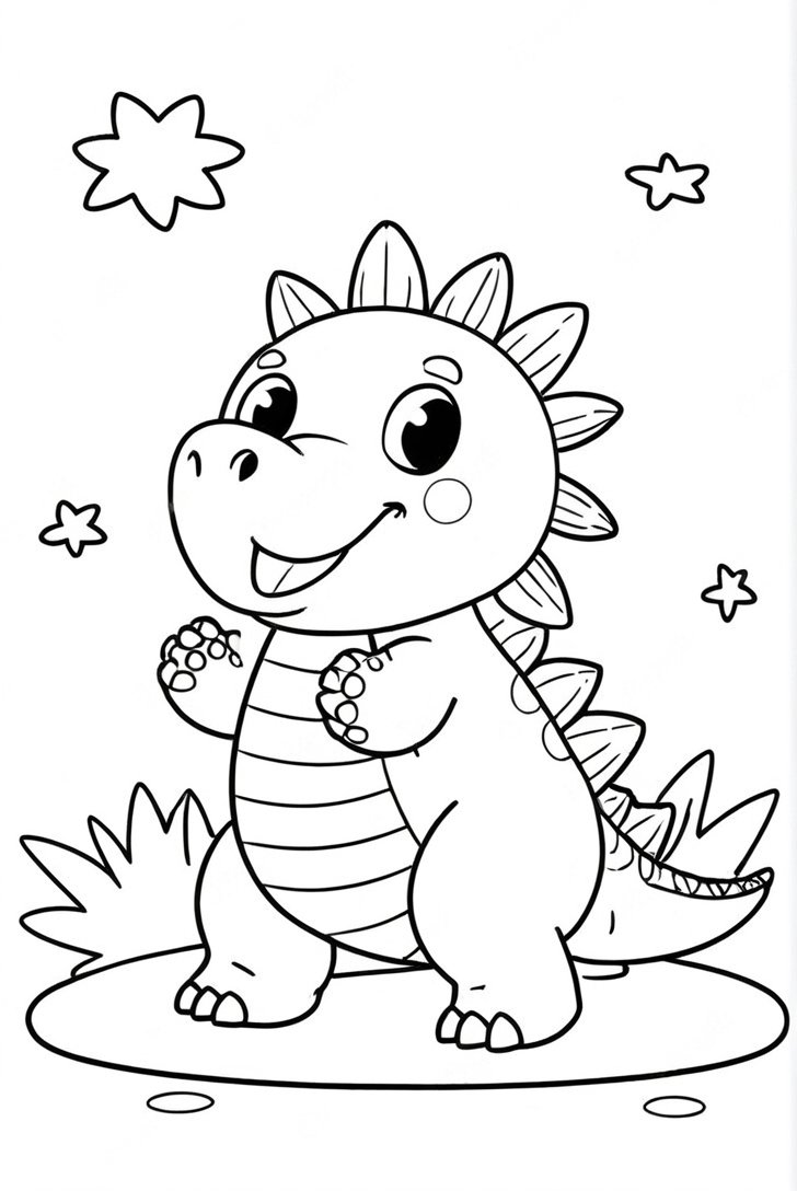 Ankylosaurus At A Dance Party Coloring Pages