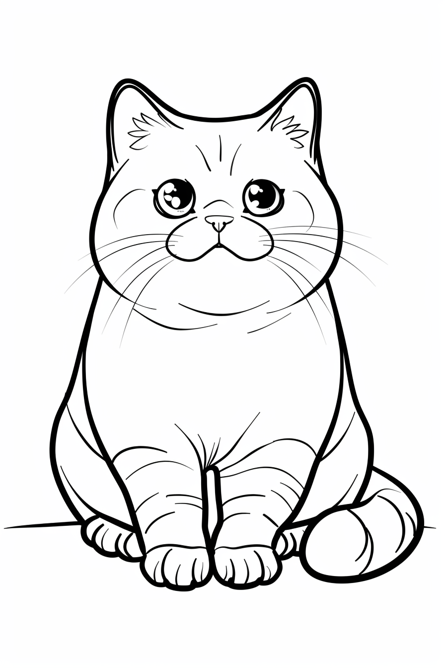 British Shorthair Cat Coloring Pages British Shorthair Cat Coloring Pages