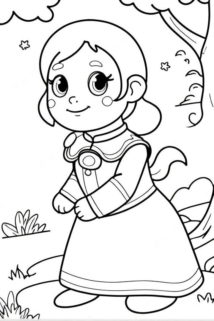 Fantasy Girl Coloring Pages