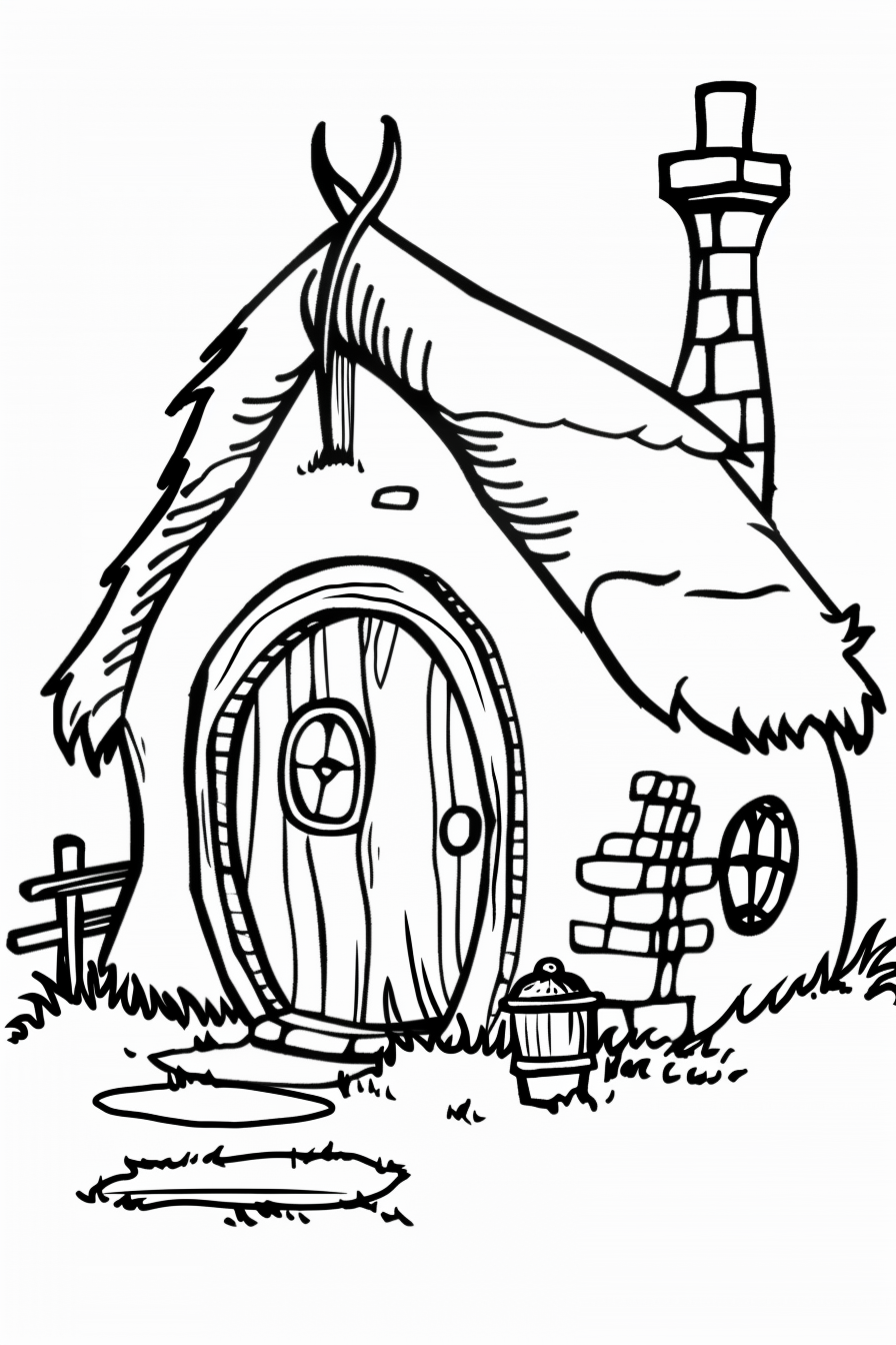 Hobit House Coloring Pages Hobit House Coloring Pages