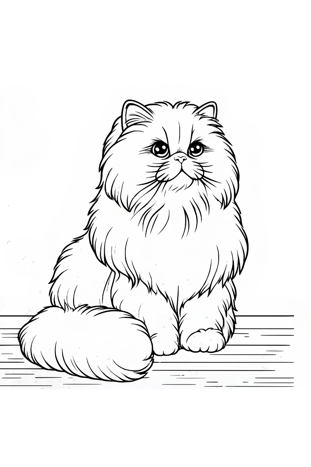 Persian Cat Coloring Pages Persian Cat Coloring Pages
