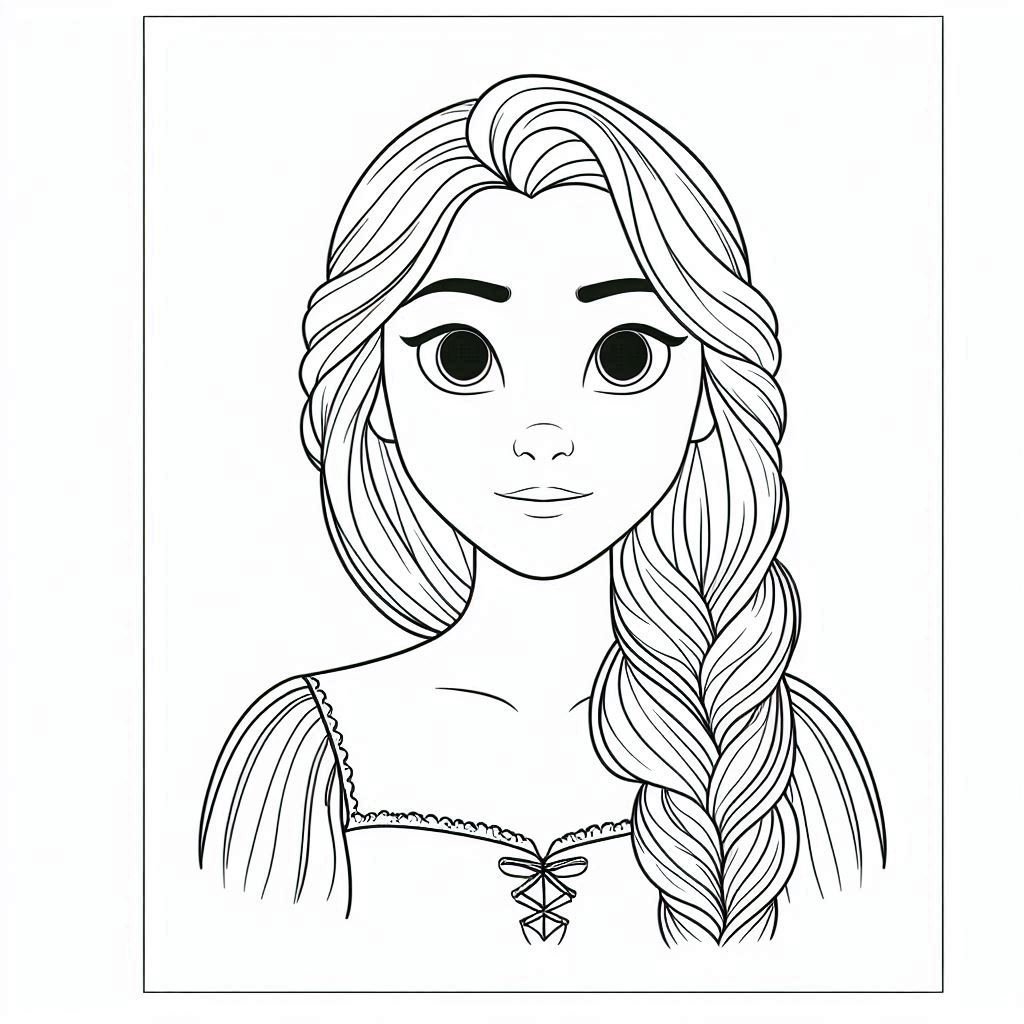 Pretty Rapunzel Coloring Pages