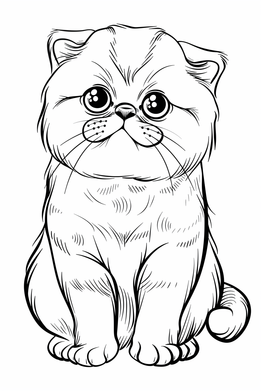 Scottish Fold Coloring Pages Scottish Fold Coloring Pages