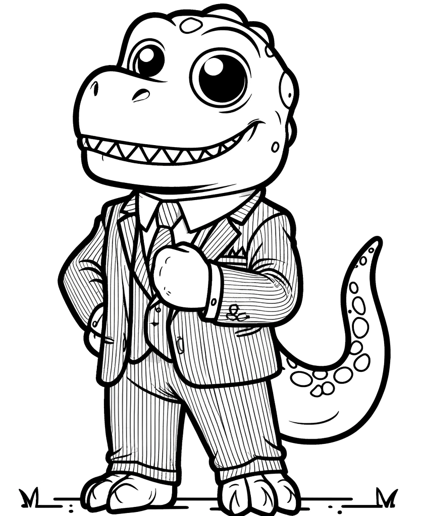 T Rex Dressed As A Boss T Rex Dressed As A Boss