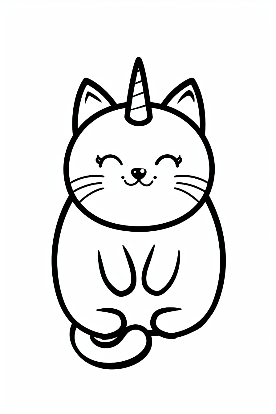 Unicorn Cat Coloring Pages Unicorn Cat Coloring Pages
