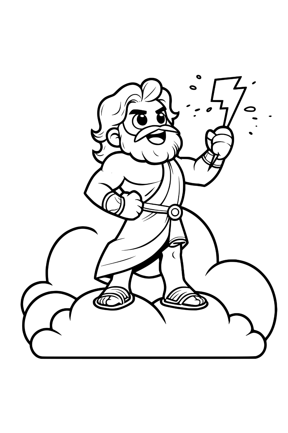 Zeus Hold Thunder Coloring Pages Zeus Hold Thunder Coloring Pages