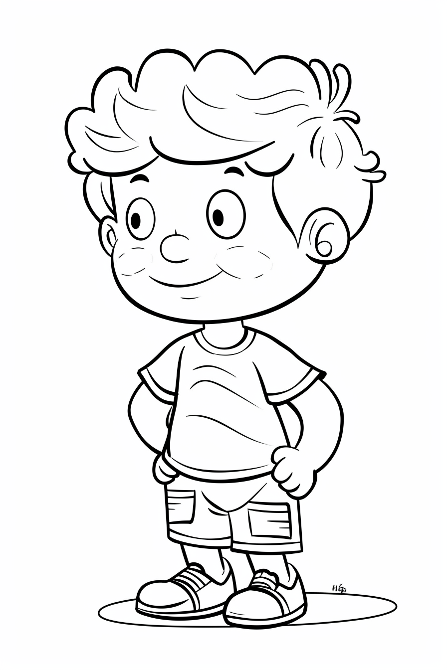 Cute Children Coloring Pages 4