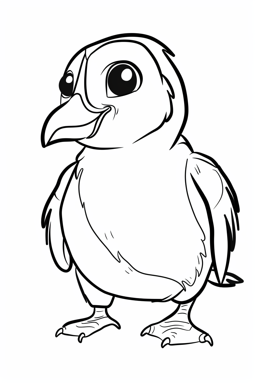 Handsome Puffin Coloring Pages 1 Handsome Puffin Coloring Pages 1