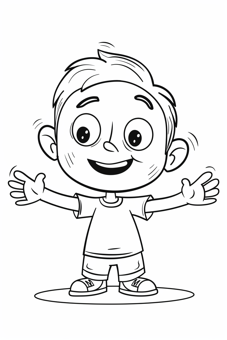 Happy Children Coloring Pages 2