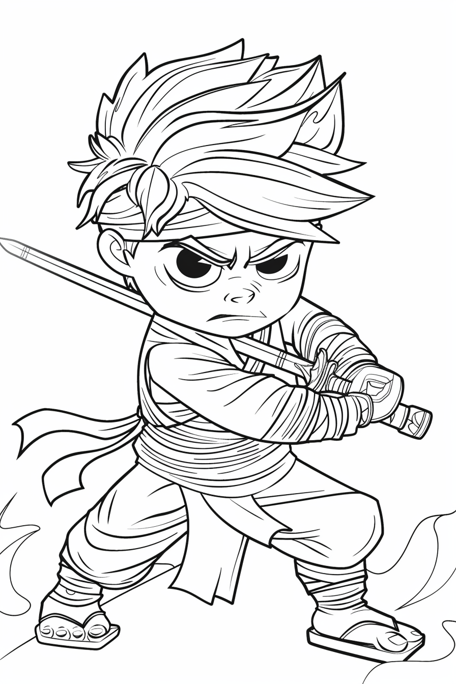 Jay Walker With Sword Coloring Pages