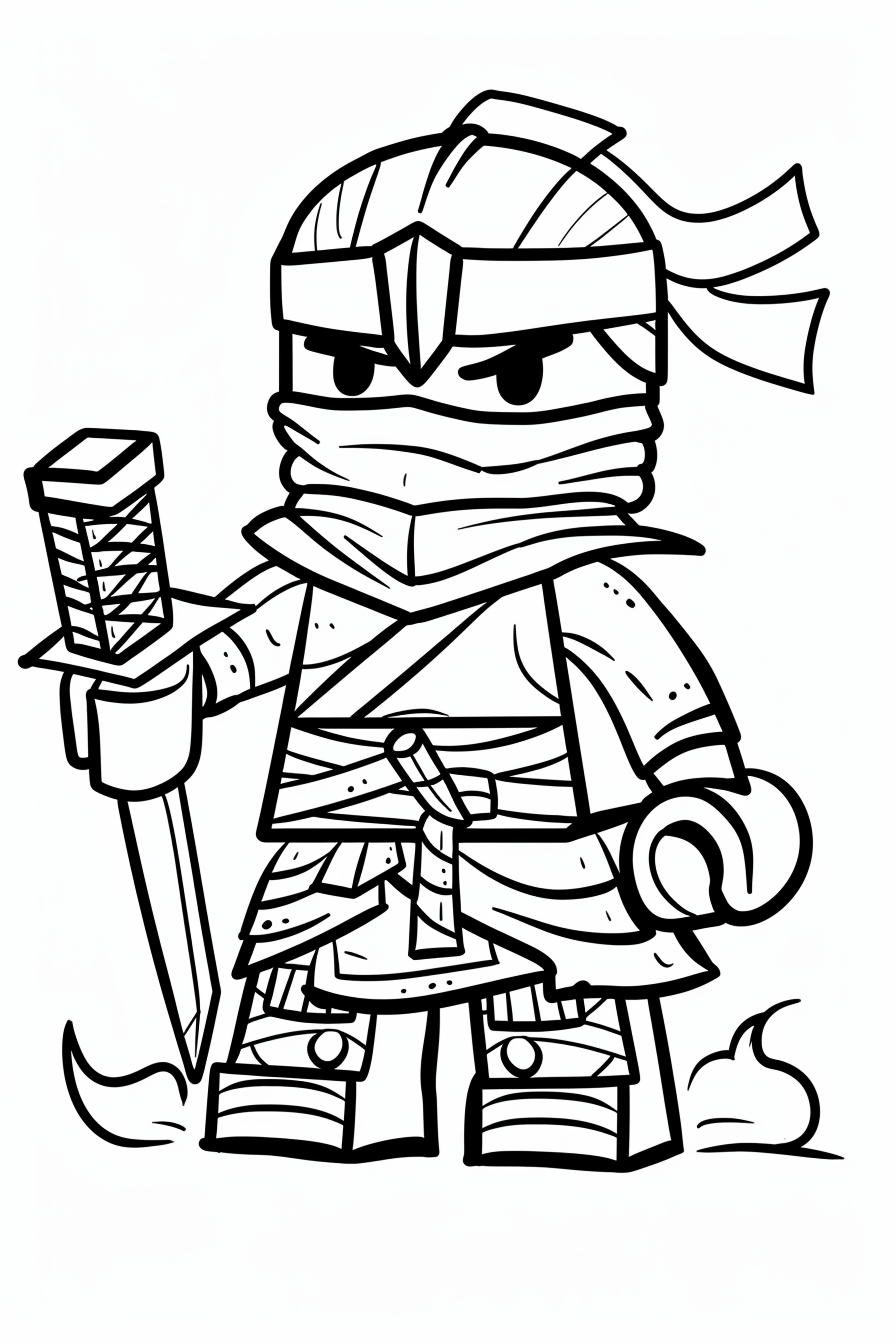 Kai With Sword Coloring Pages