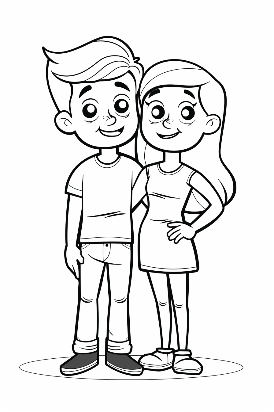 Partner Coloring Pages Partner Coloring Pages