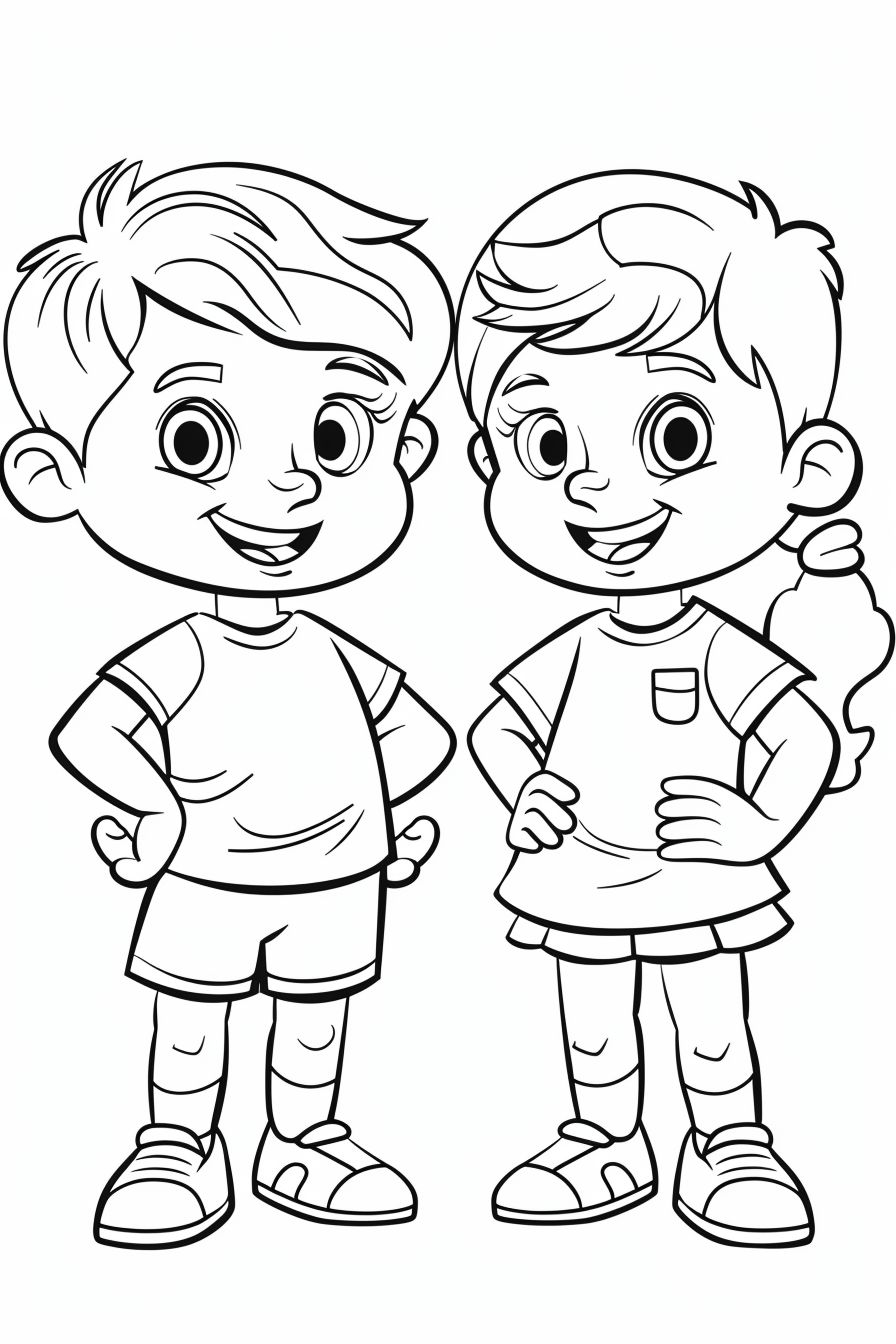 Siblings Coloring Pages