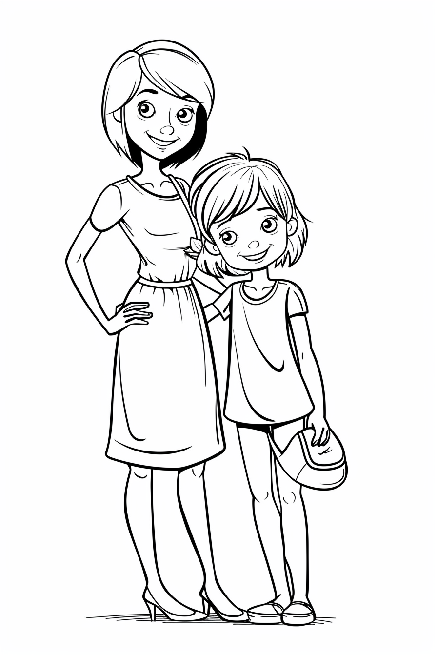 Single Mom Coloring Pages