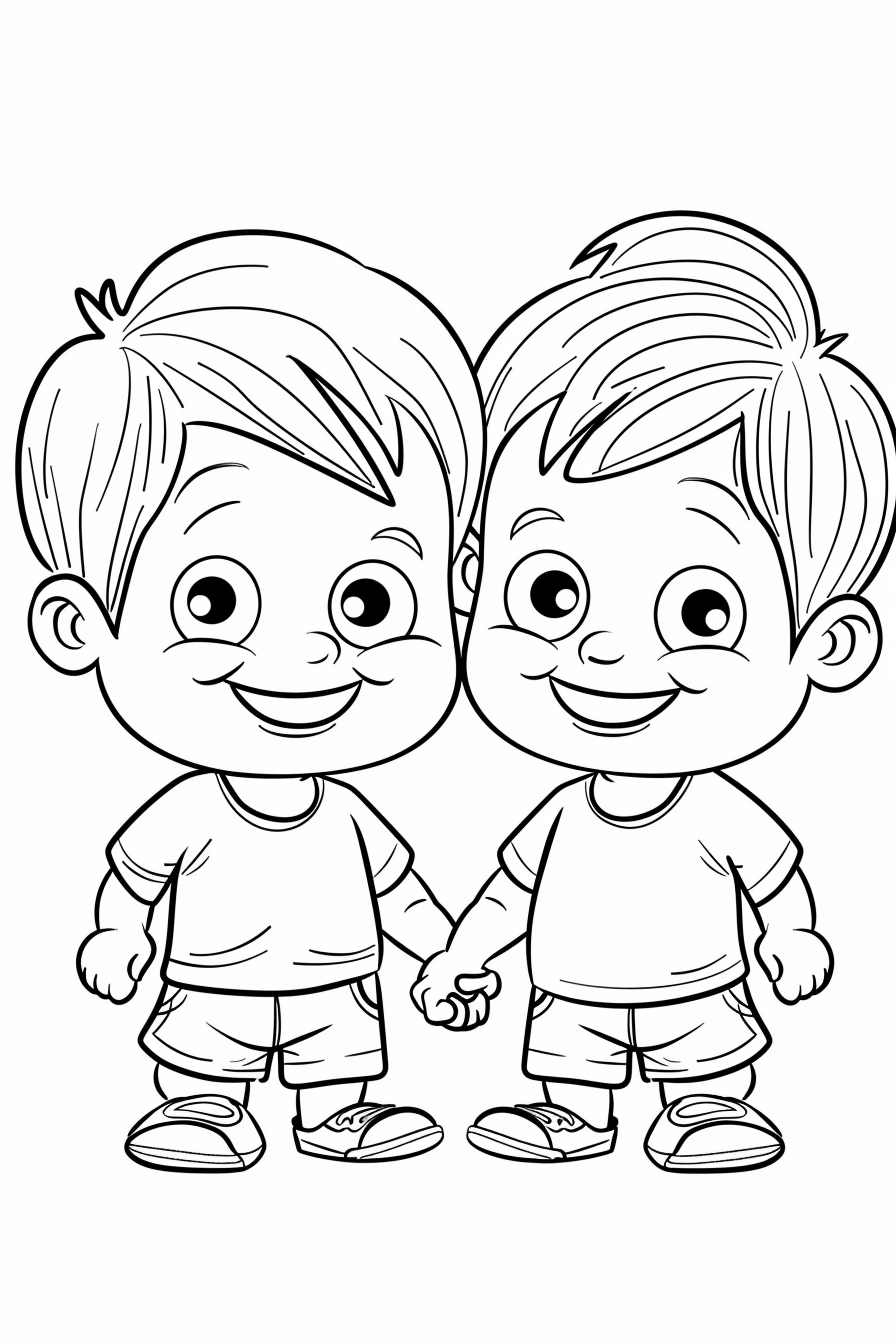 Twin Coloring Pages 2 Twin Coloring Pages 2
