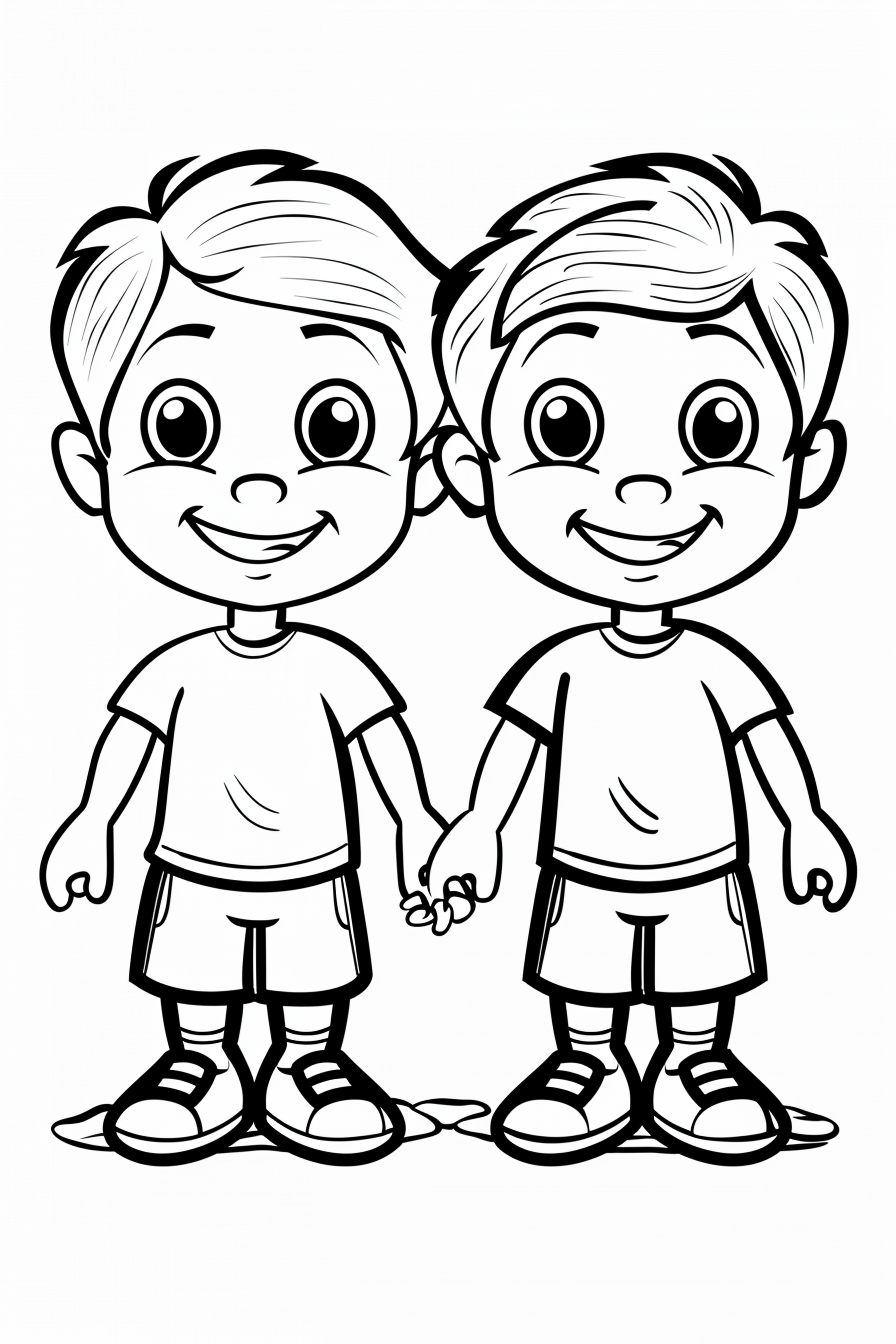 Twin Coloring Pages 3 Twin Coloring Pages 3