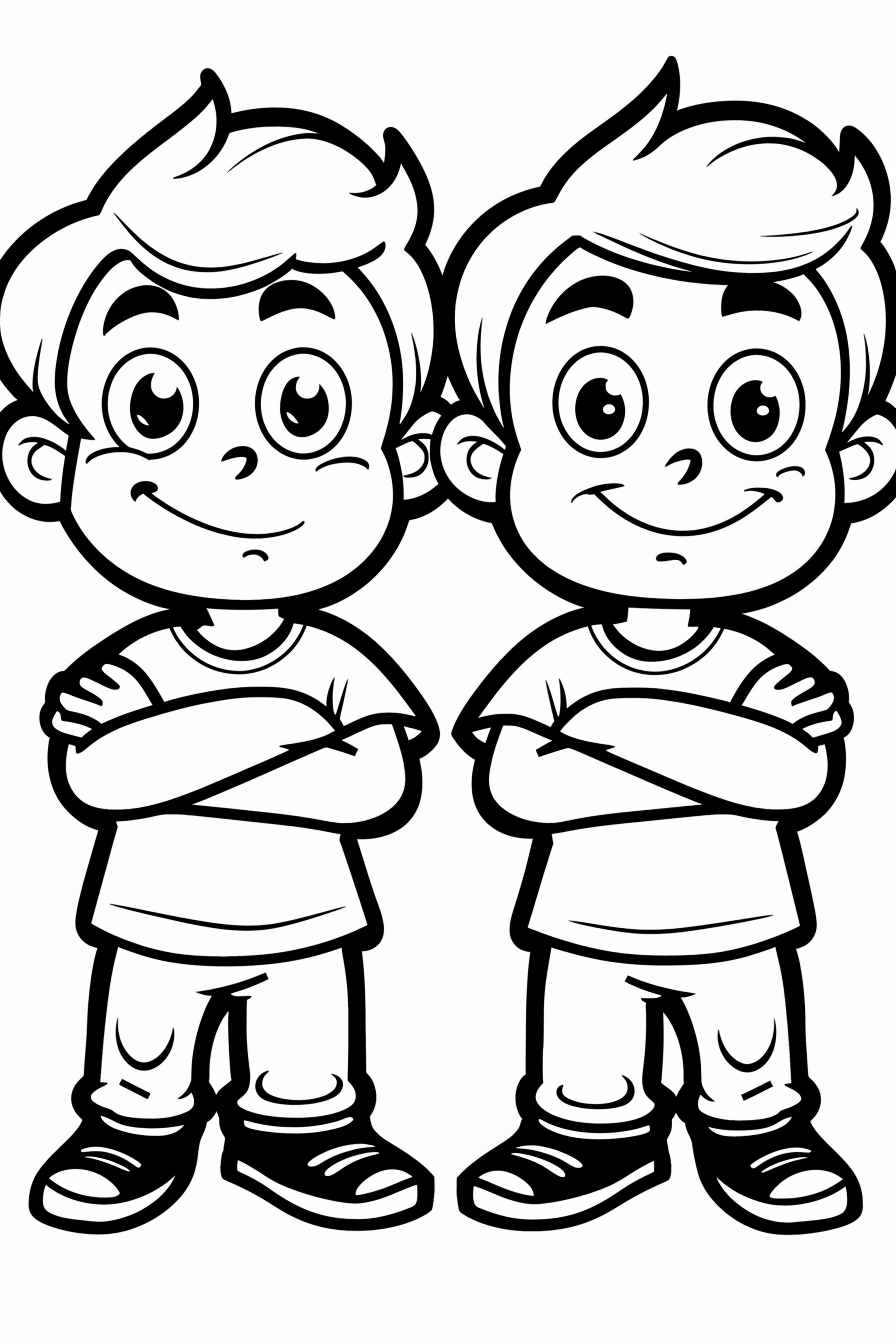 Twin Coloring Pages 4 Twin Coloring Pages 4
