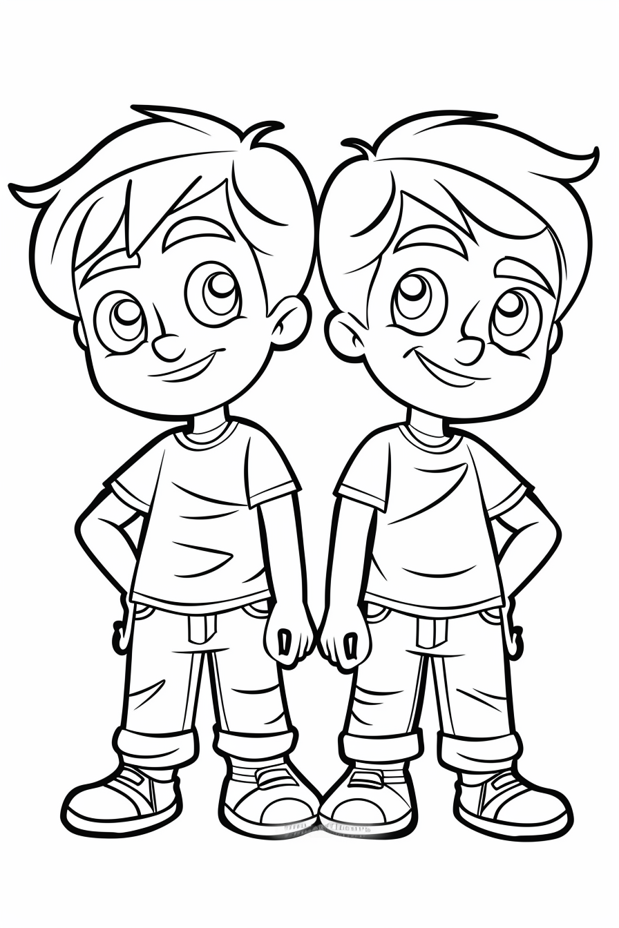 Twin Coloring Pages Twin Coloring Pages