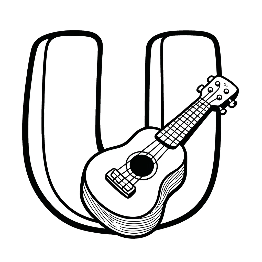 Ukulele Letter U Coloring Pages Ukulele Letter U Coloring Pages