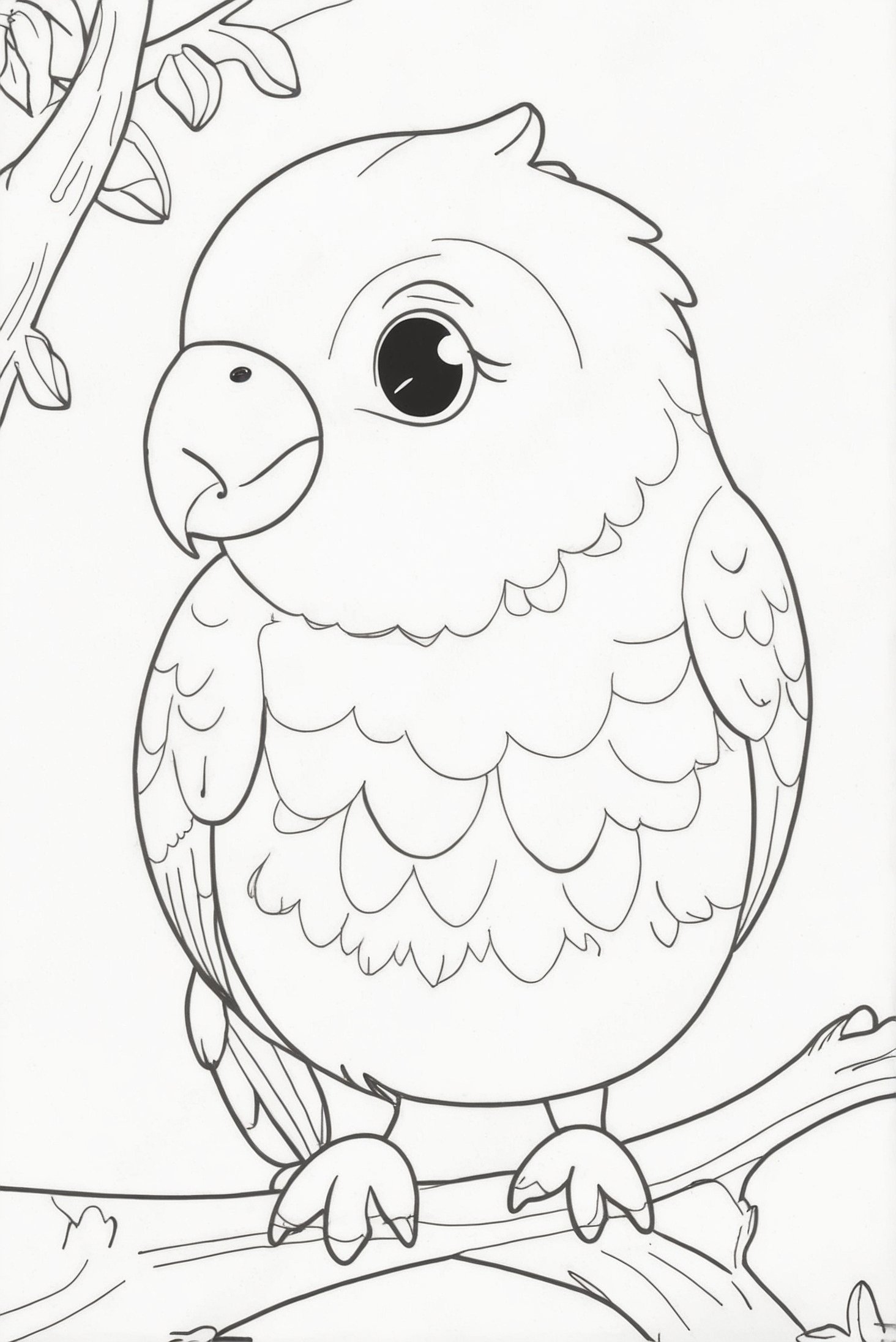 2 Parakeet Coloring Pages
