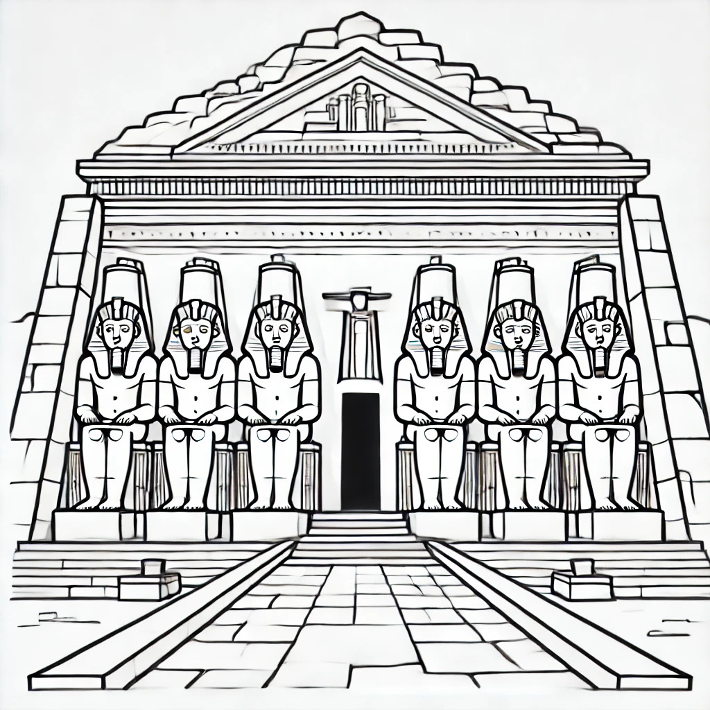 Abu Simbel Temple Coloring Pages Abu Simbel Temple Coloring Pages