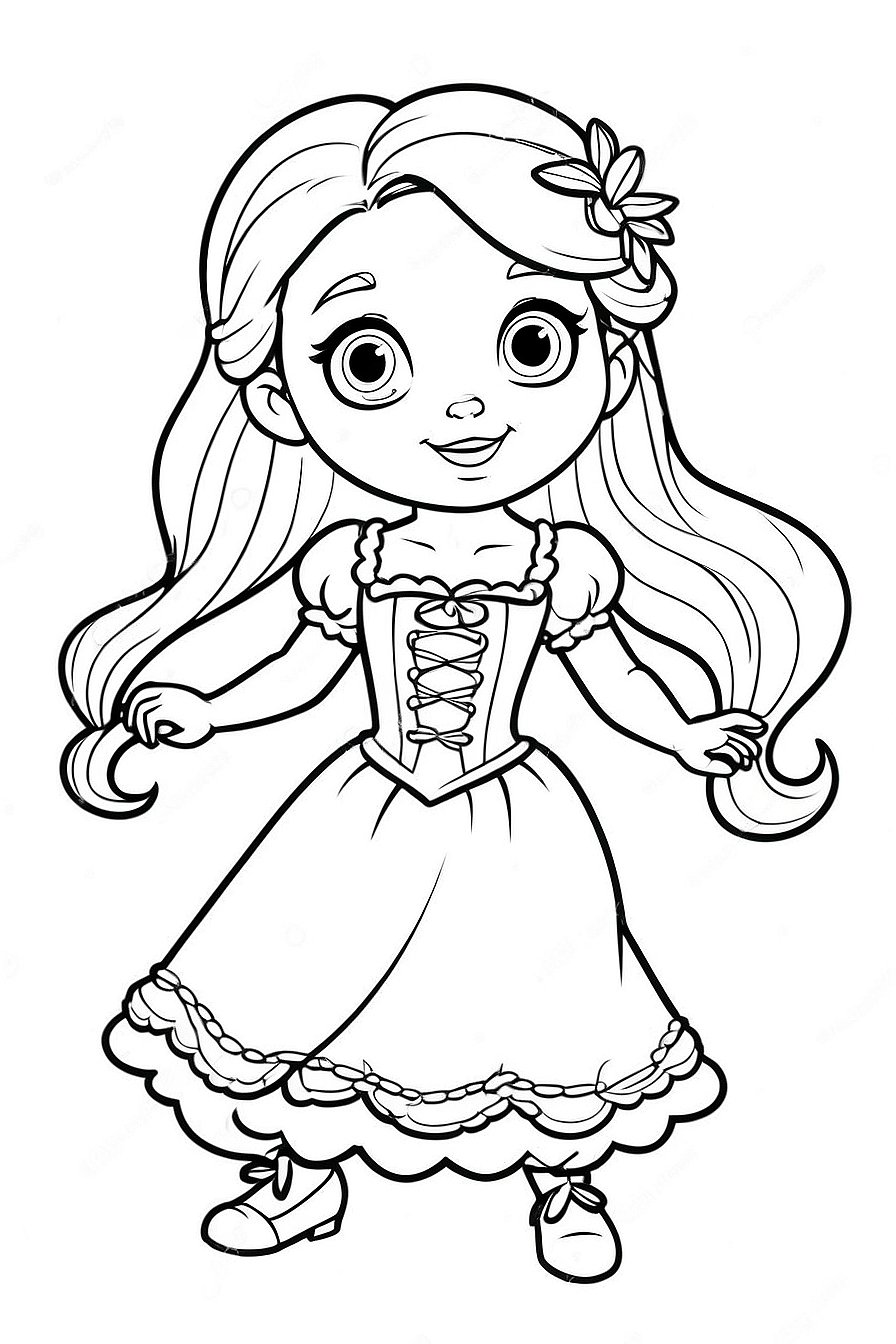 Baby Rapunzel Coloring Pages