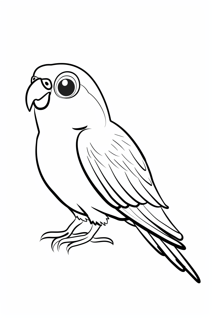 Cartoon Funny Parakeet Coloring Pages For Kids With 715ebb4d 7b84 419c Bdd5 39e62218b045 0