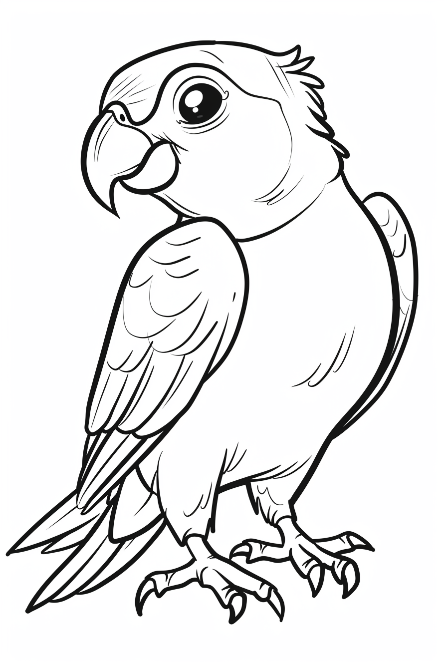 Cartoon Funny Parakeet Coloring Pages For Kids With 715ebb4d 7b84 419c Bdd5 39e62218b045 1