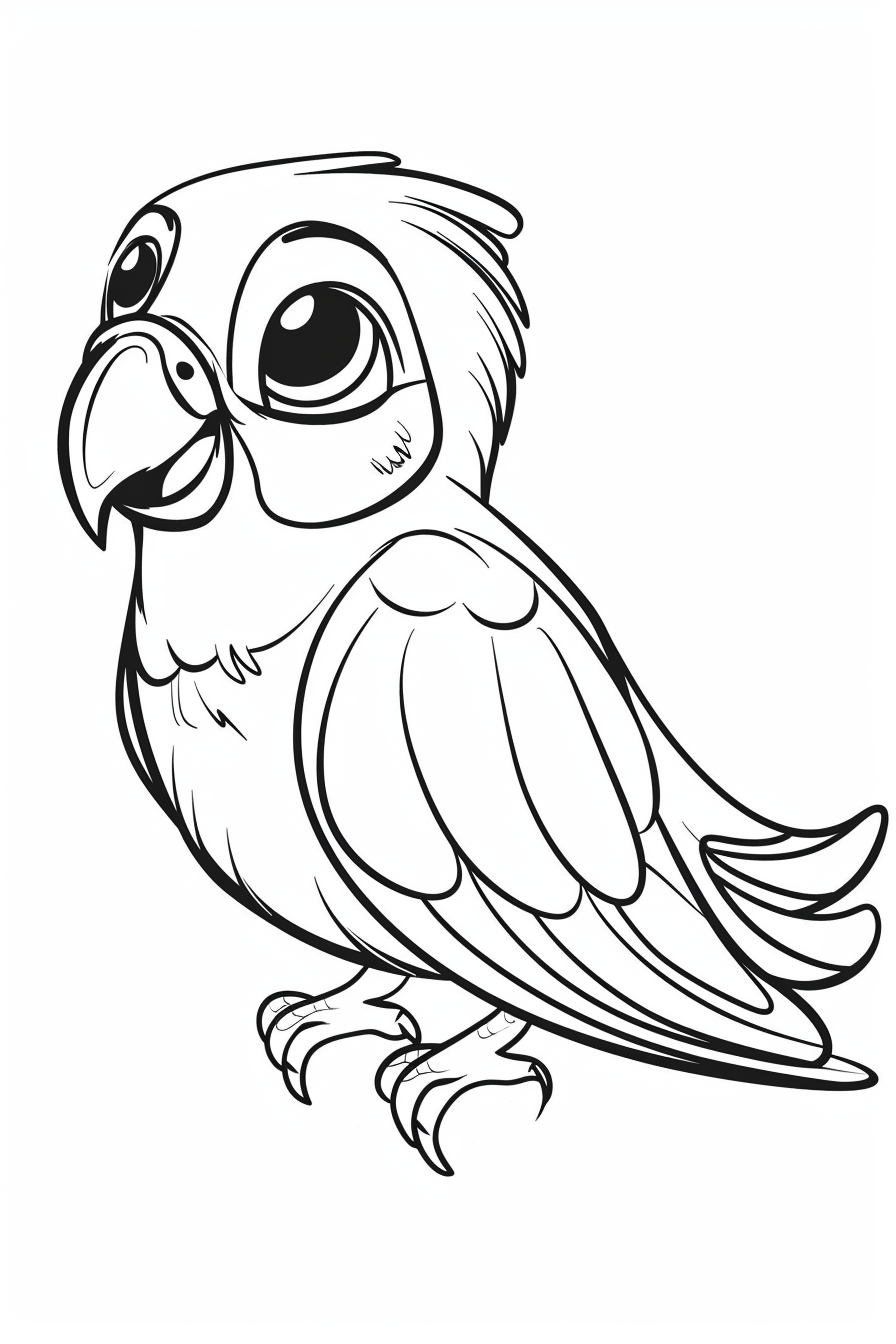 Cartoon Pixar Style Parakeet Coloring Pages For Kids Be5a85c9 F65f 4492 Ac62 Daa80cf7b900 0