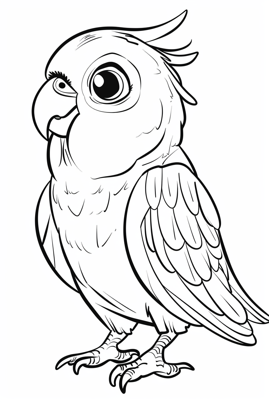 Cartoon Pixar Style Parakeet Coloring Pages For Kids Be5a85c9 F65f 4492 Ac62 Daa80cf7b900 1