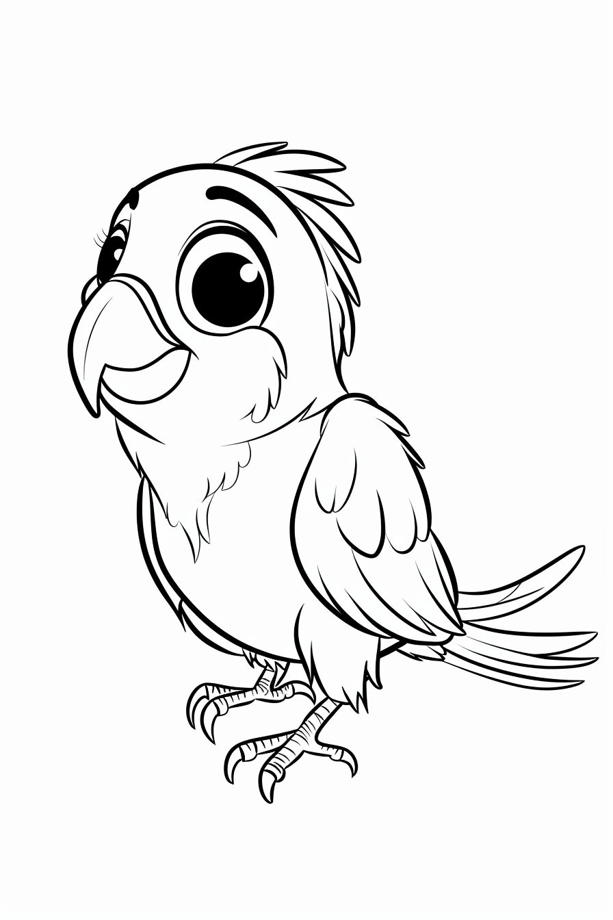 Cartoon Pixar Style Parakeet Coloring Pages For Kids Be5a85c9 F65f 4492 Ac62 Daa80cf7b900 3