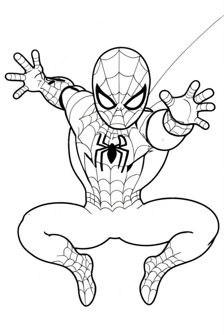 Funny Spiderman Coloring Pages