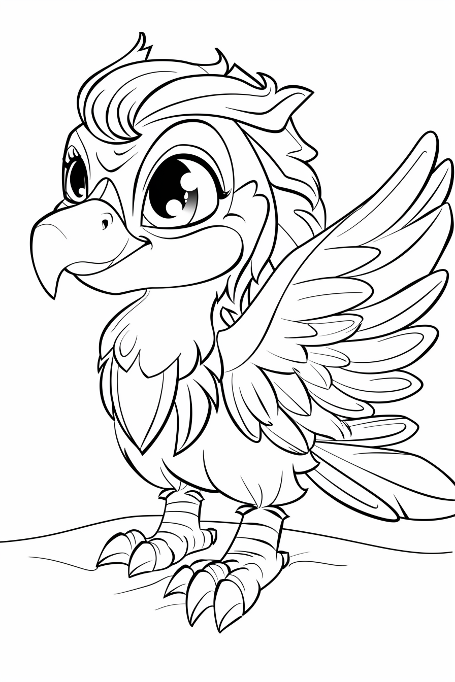 Kid Griffon Coloring Pages