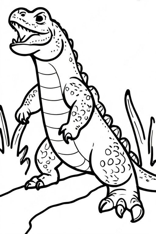 Komodo 5 Coloring Pages