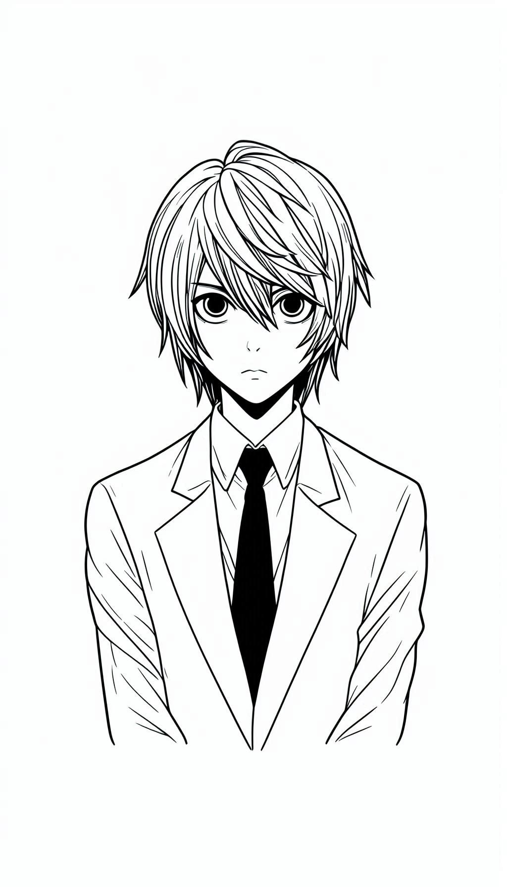 Light Yagami Coloring Pages Light Yagami Coloring Pages