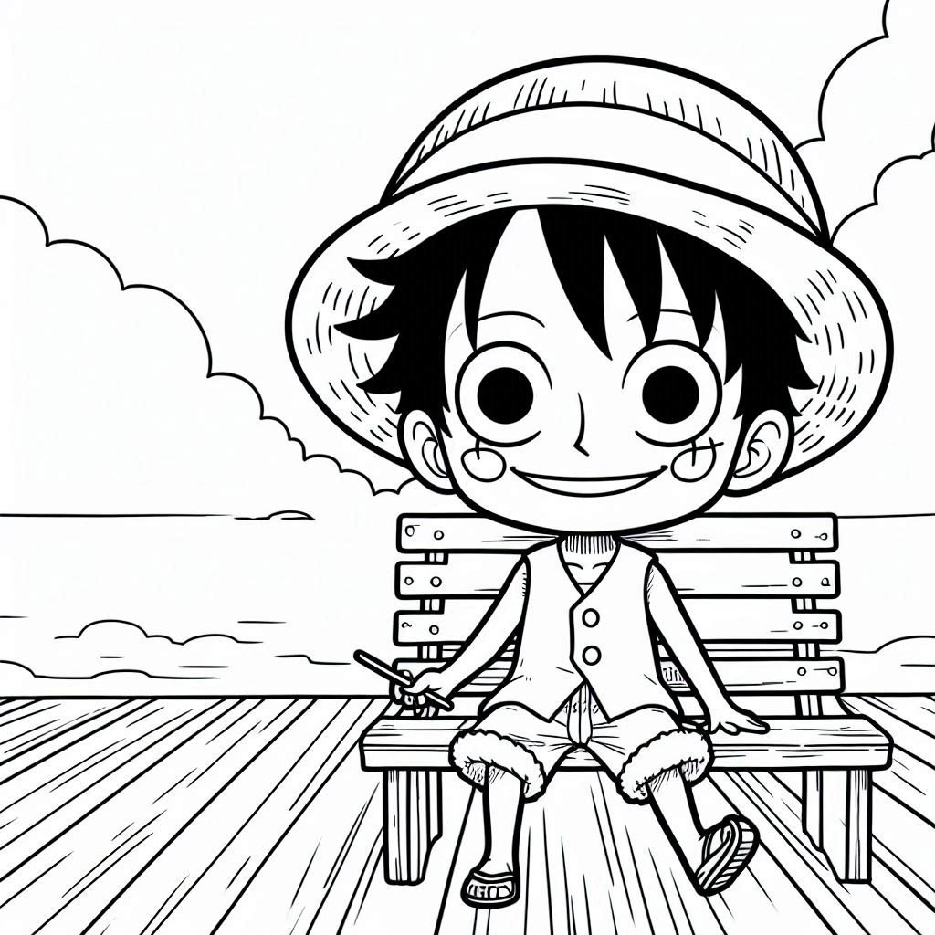 Lufy One Piece Coloring Pages Lufy One Piece Coloring Pages