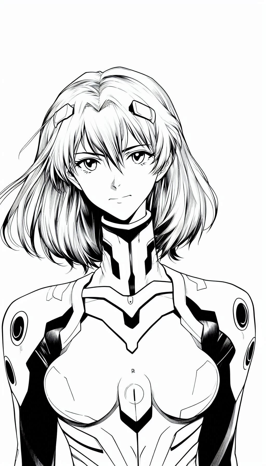 Misato Katsuragi Neon Genesis Evangelion Coloring Pages