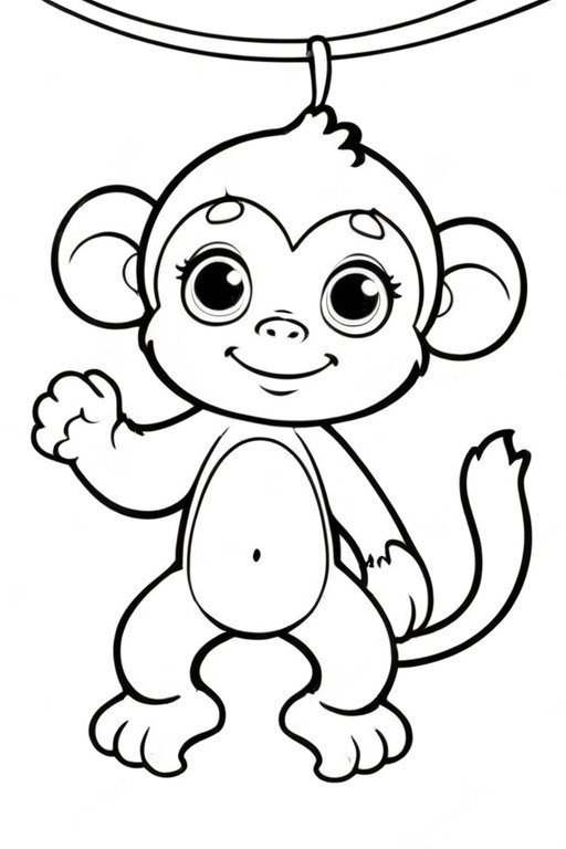 Monkey 1 Coloring Pages