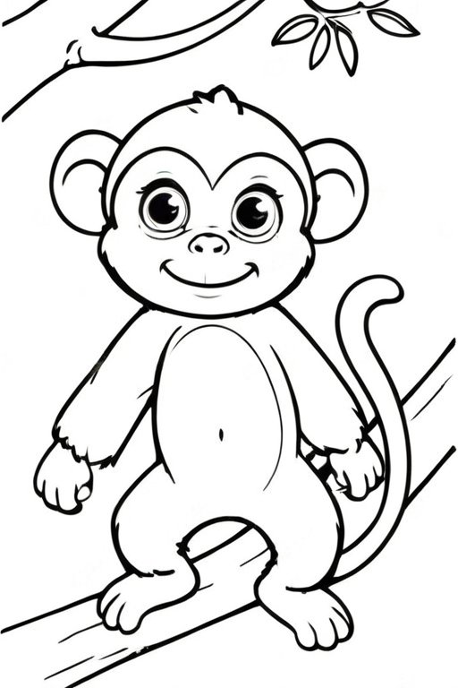 Monkey 3 Coloring Pages