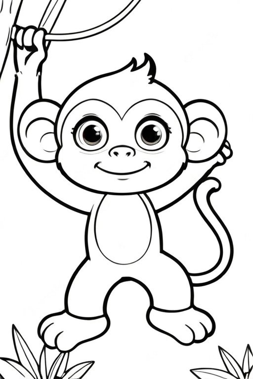 Monkey 4 Coloring Pages
